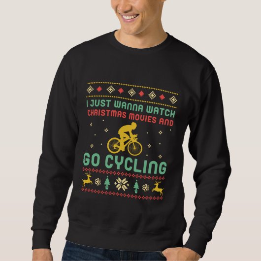 Grappig lomp kerstkeuken met fietser trui (Voorkant)