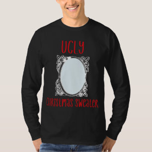 Grappig lomp kerstkeuken met spiegel-Mannen vrouwe T-shirt