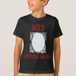 Grappig lomp kerstkeuken met spiegel-Mannen vrouwe T-shirt