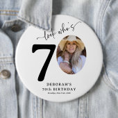 Grappig 'Look Who's 70' Stijlvolle 70e verjaardag Ronde Button 6,0 Cm (In situ)