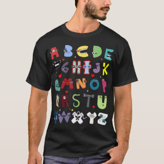 Grappig Lore Alphabet A tot Z Hi Letter for Kids B T-shirt