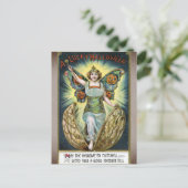 Grappig  Lucky Halloween Victoriaans Engel Briefkaart (Staand voorkant)