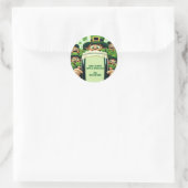 Grappig Lucky Leprechauns St. Patrick's Day Party Ronde Sticker (Tas)