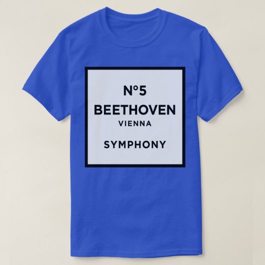 Grappig Ludwig van Beethoven Parodie 5e symfonie p T-shirt (Design voorkant)