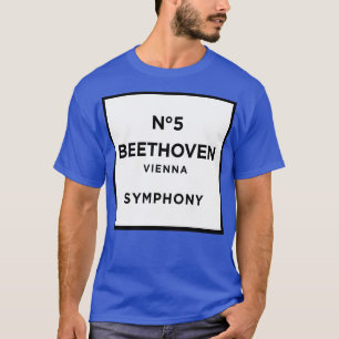 Grappig Ludwig van Beethoven Parodie 5e symfonie p T-shirt