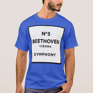 Grappig Ludwig van Beethoven Parodie 5e symfonie p T-shirt