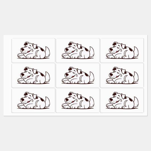 Grappig lui hondenontwerp labels (Vel)