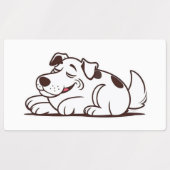 Grappig lui hondenontwerp labels (Design 1)