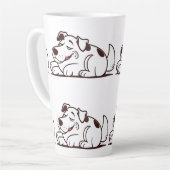 Grappig lui hondenontwerp latte mok (Linkerhoek)