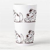 Grappig lui hondenontwerp latte mok (Voorkant)