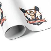 Grappig Luiaard Gymshirt Vintage Sterk en Langzaam Cadeaupapier (Rol Hoek)