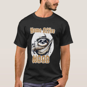 Grappig Luiaard Ontwerp Thuis Kantoor Sfeer Werk T-shirt