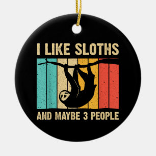 Grappig luiaard ontwerp voor luiaard liefhebbers m keramisch ornament