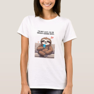 Grappig Luiaard T-shirt - "Ik ben niet lui, ik ben