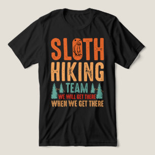 Grappig Luiaard Wandelteam Natuur Buitenontwerp Tri-Blend Shirt