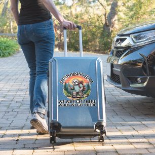 Grappig luiaard Wandelteam we komen daar wel wanne Sticker