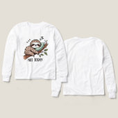 Grappig luiaard woord art unisex (Voorkant /achterkant)