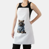Grappig Luie Britse Korthaar Kat Chillin Ontspanne Schort (Insitu)