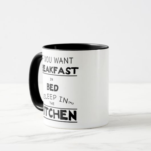 Grappig luie man sarcastisch citaat vrouw koffie mok (Voorkant links)