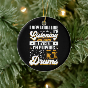 Grappig Luisteren In Mijn Hoofd Speel Ik Op Mijn D Keramisch Ornament