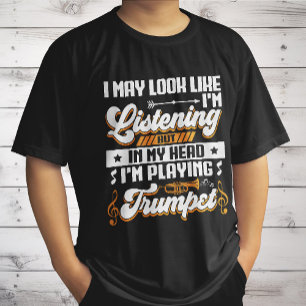 Grappig Luisteren In Mijn Hoofd Speel Ik Trompet T-shirt