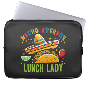 Grappig Lunch Lady Cinco De Mayo Tacos Mexicaans e Laptop Sleeve