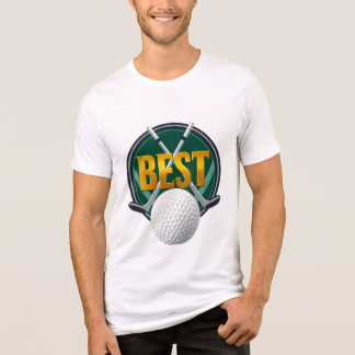 grappig Luxe "Best" Golf Embleem Tri-Blend Shirt