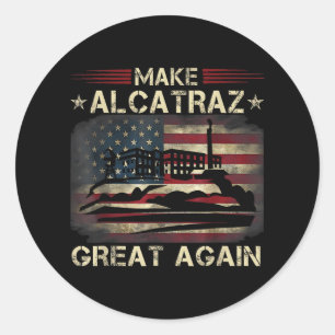 Grappig Maak Alcatraz weer geweldig Trump USA 3 Ronde Sticker