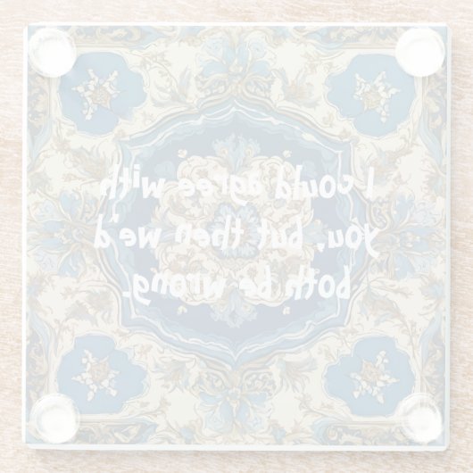 Grappig maar Elegant Kerstcadeaus voor Guy Friends Glazen Onderzetter (Achterkant)