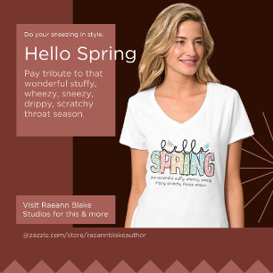 Grappig Maar Ware Hallo Lente V-Hals T-Shirt