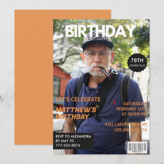 Grappig Magazine Redactie Foto 78e verjaardag Kaart (Voorkant / Achterkant)