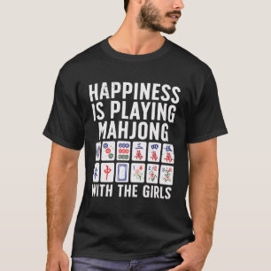 Grappig mahjong voor vrouwen meisjes Tegel spel ma T-shirt