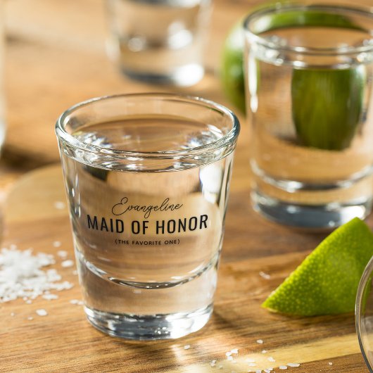 Grappig Maid of Honor Bridal Party Shot Glas