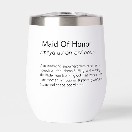 Grappig Maid Of Honor definitie voorstel Geschenke (Voorkant)