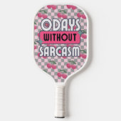 Grappig mam 0 dagen zonder sarcasme pickleball paddle (Achterkant)