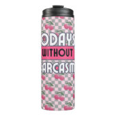 Grappig mam 0 dagen zonder sarcasme thermosbeker (Voorkant)