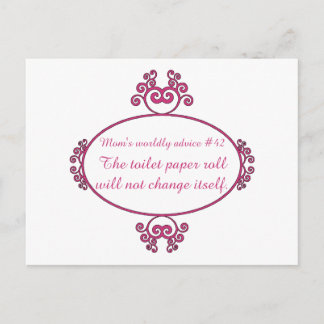 Grappig mam advies over t-shirts en cadeaus voor m briefkaart