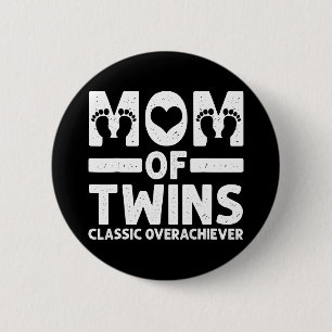 Grappig mam van Twins Classic Overhaalver Cool Twi Ronde Button 5,7 Cm