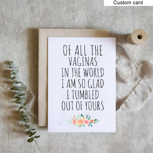 Grappig mam verjaardag Kaart van dochter bloemenpr