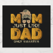 Grappig mama net als papa alleen slimmer bier etiket (Enkel label)