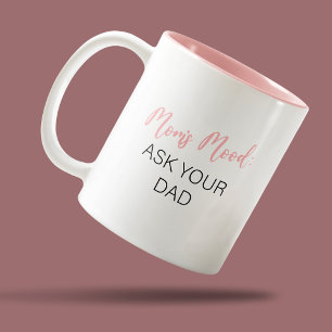 Grappig mama's humeur tweekleurige koffiemok