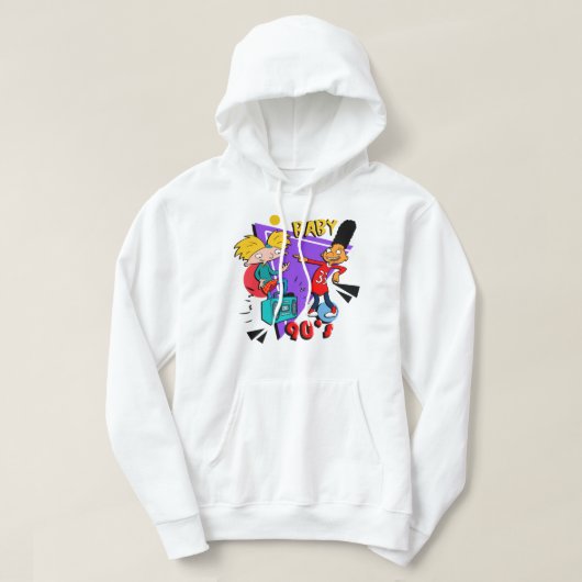 Grappig Man dat Arnold 90s Baby naar de Da Choppa  Hoodie (Design voorkant)