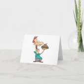 Grappig Man dat een broodje eet Bedankkaart (Voorkant)