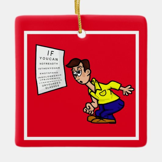 Grappig Man dat probeert om het Ornament van de Oo (Voorkant)