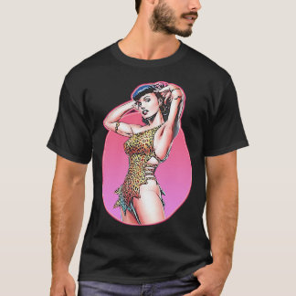 Grappig Man Illustratie Pop Art Bettie Gta Leopard T-shirt