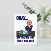 Grappig Man over the Hill Verjaardag Briefkaart (Staand voorkant)