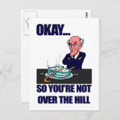 Grappig Man over the Hill Verjaardag Briefkaart (Voorkant / Achterkant)