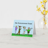 Grappig Mannen Wenskaart Kaart (Gele Bloem)