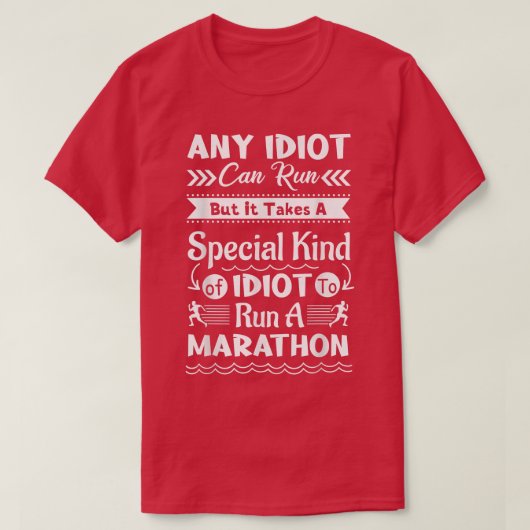 Grappig marathonkunst voor mannen marathonloopbaan t-shirt (Design voorkant)