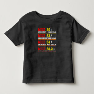 Grappig marathonrunner Thoughts running Joke Kinder Shirts